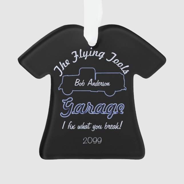 Outils volants garage ornement de Noël (devant)