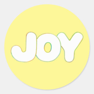 Outline Art coloré - Joie - stickers mot