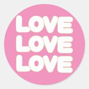 Outline Art - Triple Love stickers de mots colorés