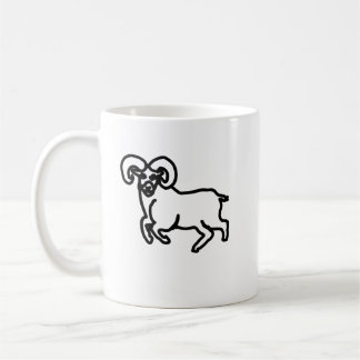 Outline Ram Zodiac Mug | Minimal Aries Silhouette