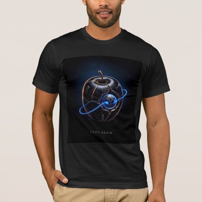 OUTTA SPACE — Blue Apple: Piercing Planet T-Shirt (Devant)
