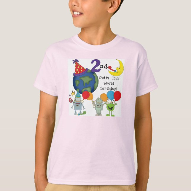 Outta This World 2nd Birthday Tshirts (Devant)