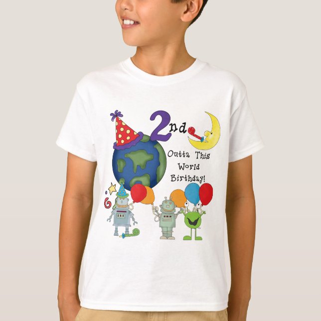 Outta This World 2nd Birthday Tshirts (Devant)