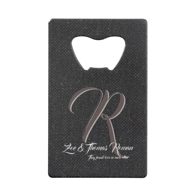 Ouverture de bouteille de la carte de crédit perso (Devant)