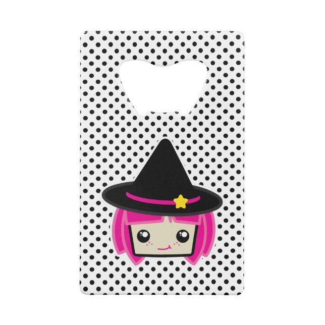 Ouverture de bouteille de sorcière Kawaii rose Hai (Dos)