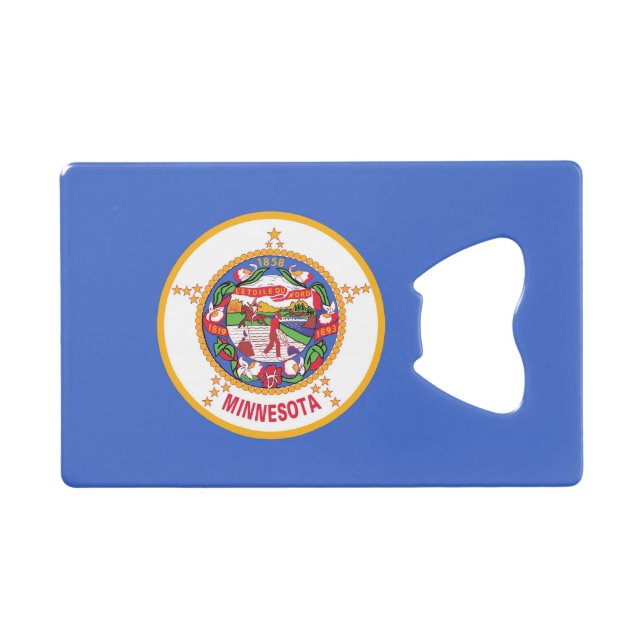 Ouverture de bouteille en acier avec drapeau du Mi (Devant (Horizontal))