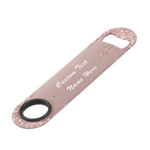 Ouverture de bouteille rose Parties scintillant or