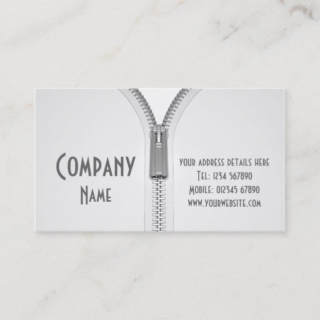 Ouverture du Carte de visite zip (Devant)