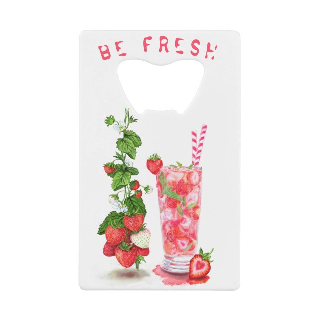 Ouvrage de bouteille de fraise fraîche - Texte per (Devant)