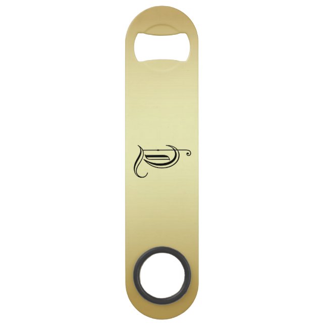 Ouvrage de bouteille monogramme "T" (Devant)