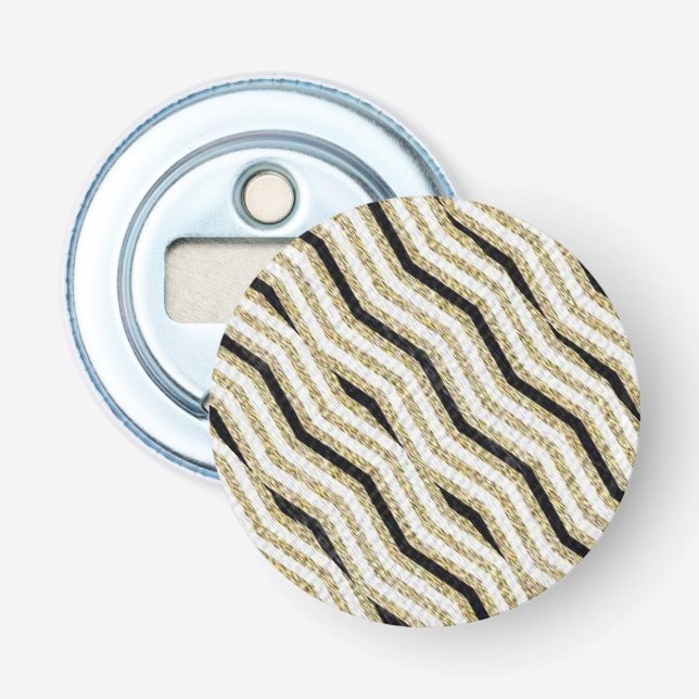 Ouvre-bouteille à bouton or blanc noir (Devant)