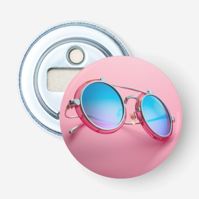 Ouvre-bouteille à thème lunettes de soleil, rose c (Devant)