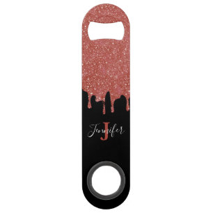 Ouvre-bouteille à vitesse Paillettes Rose Chaud et