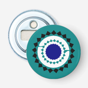 Ouvre-bouteille aimanté Mandala Bleu