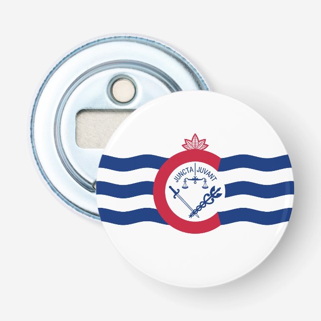 Ouvre-bouteille avec drapeau de Cincinnati, Ohio (Devant)