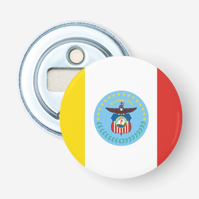 Ouvre-bouteille avec drapeau de Columbus, Ohio (Devant)