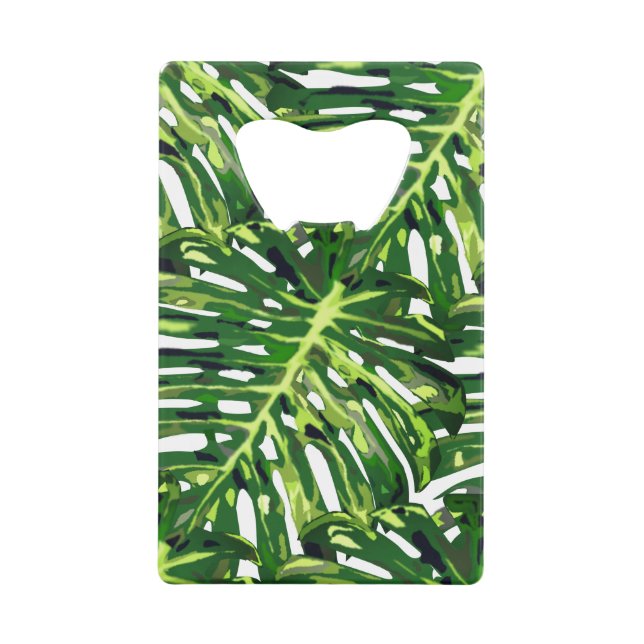 Ouvre-bouteille avec feuilles tropicales (Devant)