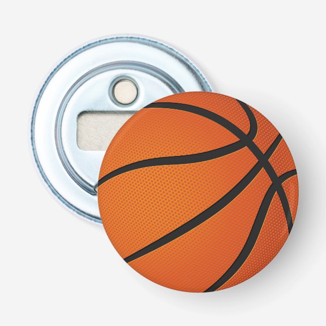Ouvre-bouteille bouton Basketball (Devant)