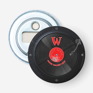 Ouvre-bouteille bouton de disque vinyle rétro pers