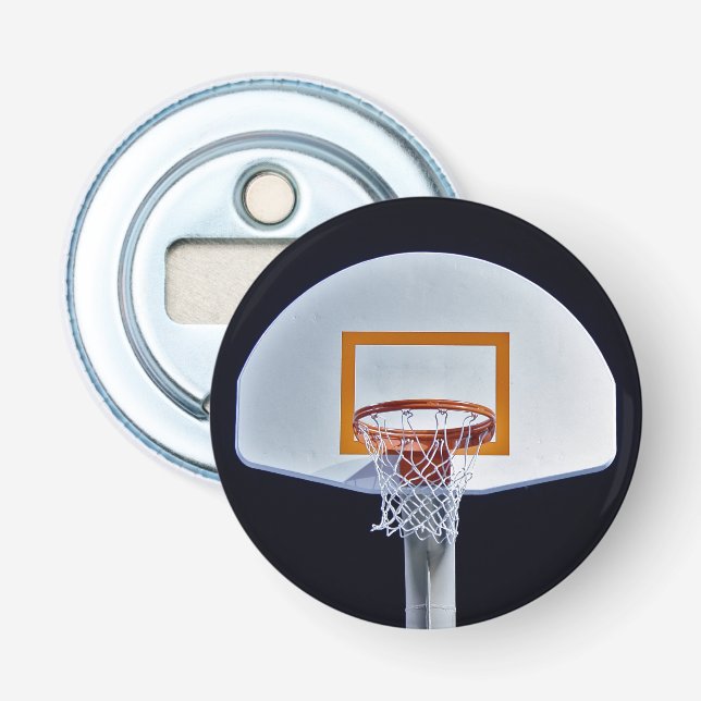 Ouvre-bouteille bouton de panier de basketball (Devant)