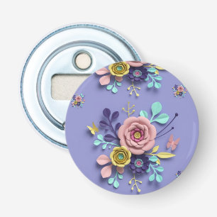 Ouvre-bouteille bouton Rose Floral