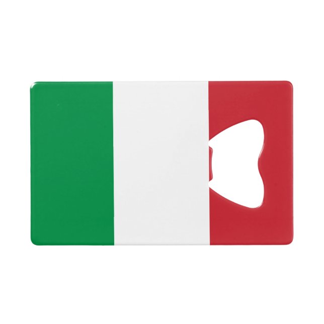 Ouvre-bouteille carte de crédit Drapeau de l'Itali (Dos Horizontal)