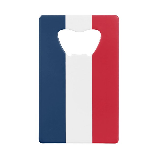 Ouvre-bouteille Carte de Crédit Drapeau Français (Devant)