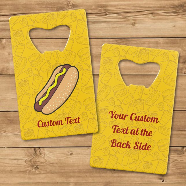 Ouvre-bouteille Carte de crédit Hotdog (Créateur téléchargé)