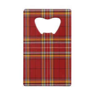 Ouvre-bouteille Carte de Crédit Tartan Rouge