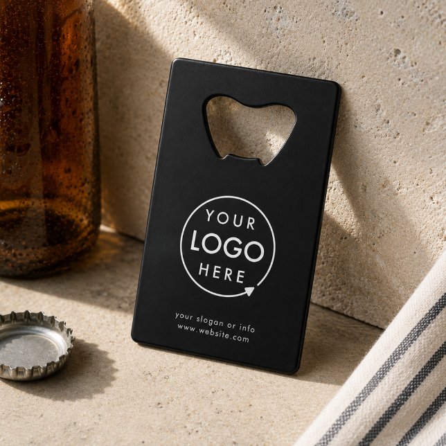 Ouvre-bouteille | Carte de portefeuille avec logo  (Custom logo credit card bottle opener for branded gifts, events, bars, and giveaways)