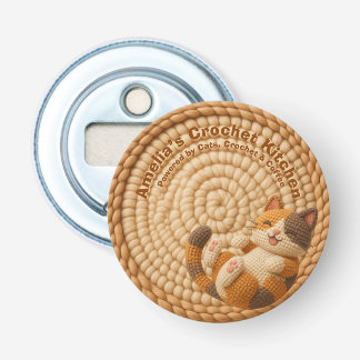 Ouvre-bouteille Chat Maman Crochet Beige Cuisine N