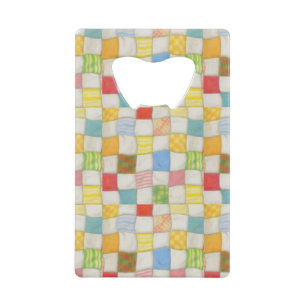 Ouvre-bouteille de carte de crédit en patchwork fo