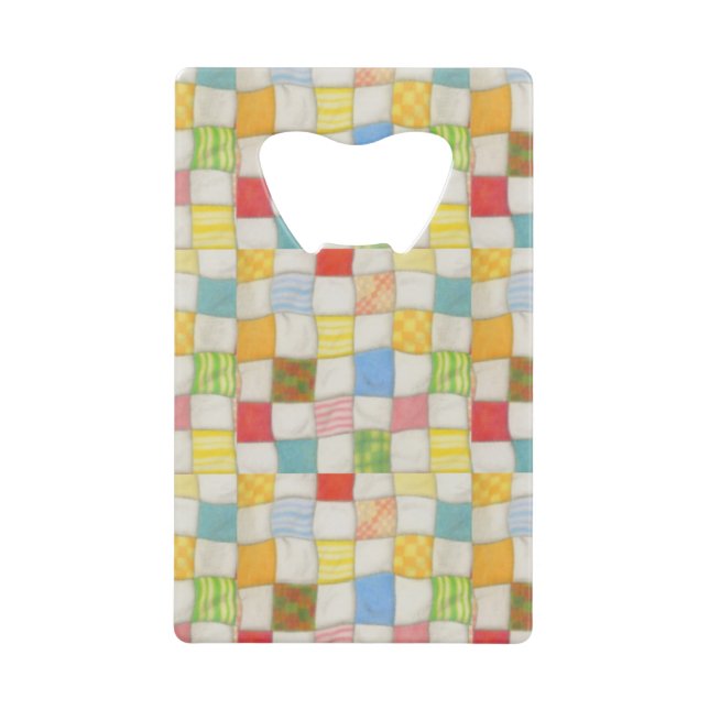 Ouvre-bouteille de carte de crédit en patchwork fo (Devant)