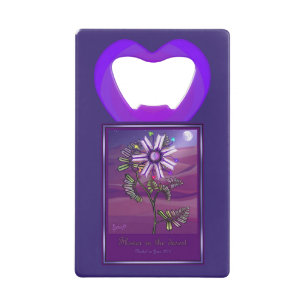 Ouvre-bouteille de carte de crédit Fleur dans le d