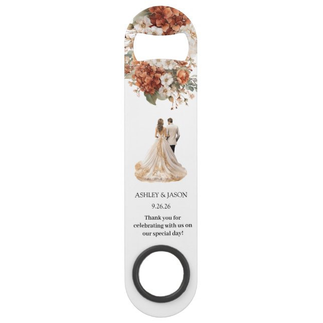 Ouvre-bouteille de mariage personnalisé (Devant)