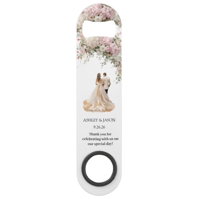 Ouvre-bouteille de mariage personnalisé (Devant)