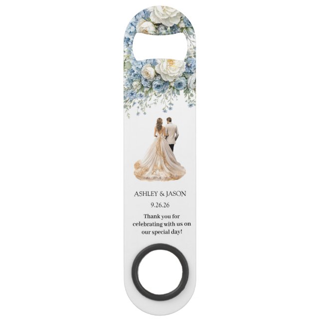 Ouvre-bouteille de mariage personnalisé (Devant)
