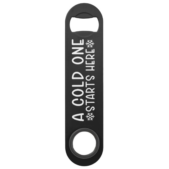 Ouvre-bouteille en acier pour bière Cold One Start (Devant)
