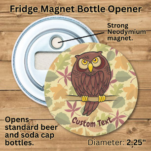 Ouvre-bouteille en forme de cartoon de hibou