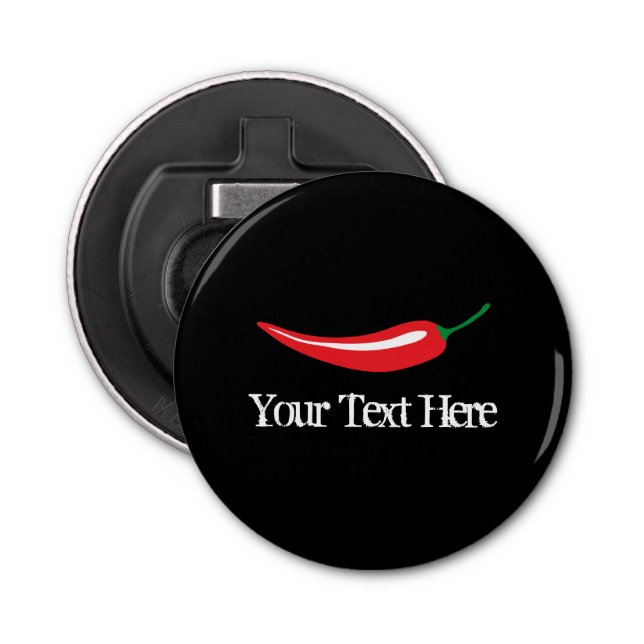 Ouvre-bouteille épicé rouge piment rond (Devant)