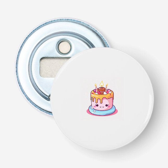 Ouvre-bouteille gâteau Kawaii, rond mignon  (Devant)