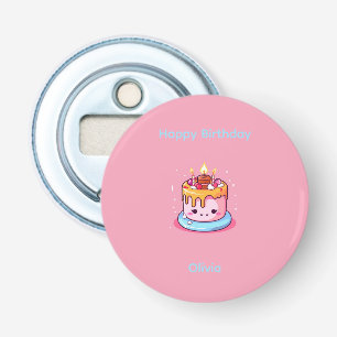 Ouvre-bouteille gâteau Kawaii rose