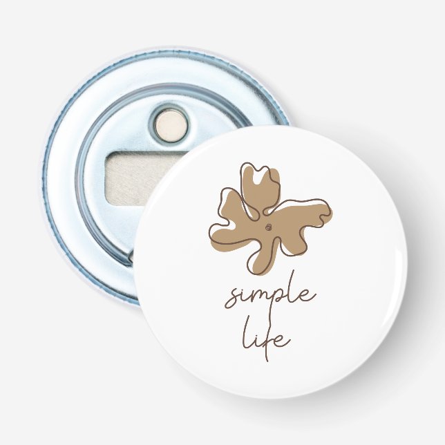 Ouvre-bouteille minimaliste Simple Life (Devant)