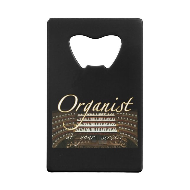 Ouvre-bouteille Organiste à votre service (Dos)