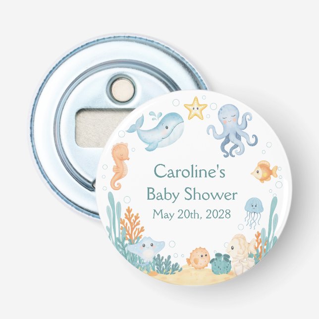 Ouvre-bouteille pour Baby Shower sur le thème de l (Devant)