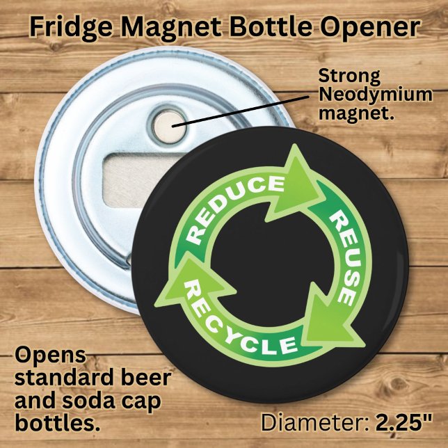 Ouvre-bouteille Réduire Réutiliser Recycler (Créateur téléchargé)