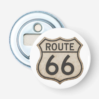 Ouvre-bouteille rond Bouclier Route 66 Vintage