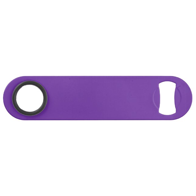 Ouvre-bouteille violet uni personnalisé avec texte (Devant (Horizontal))
