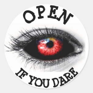 Ouvrez si vous osez, Sticker Eyeball effrayant