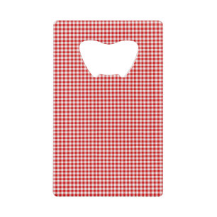 OUVRIER DE BOUTEILLE DE CARTE En vichy Rouge-Blanc